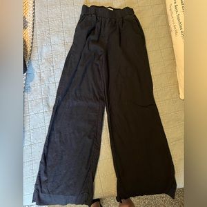 Black linen trousers from Abercrombie
